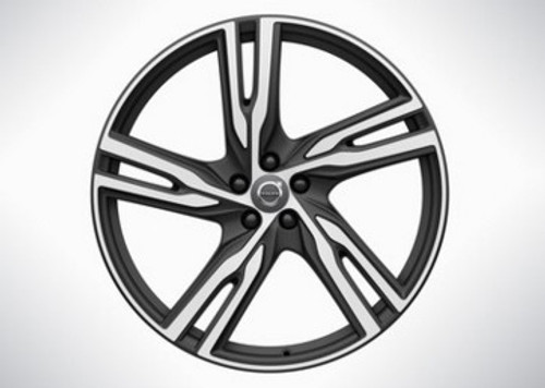 Volvo Genuine Wheels 31414723 22x9 5-Double Spoke Matte Black Diamond Cut Alloy Wheel