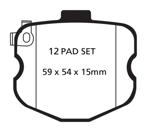 EBC DP41771/3R Yellowstuff Front Brake Pads, Chevrolet Corvette (C6) 6.2 Grand Sport 2010-2013