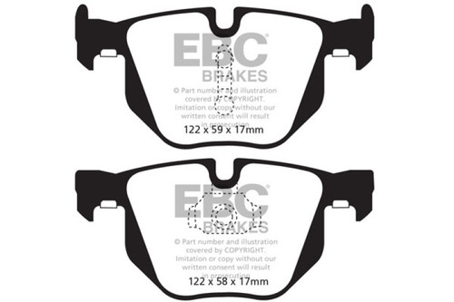 EBC DP62009 Greenstuff 6000 Elite Rear Brake Pads, BMW X5 3.0 Turbo (35) 2010-2014