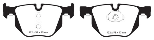 EBC 10-14 BMW X5 3.0 Turbo (35) Yellowstuff Rear Brake Pads