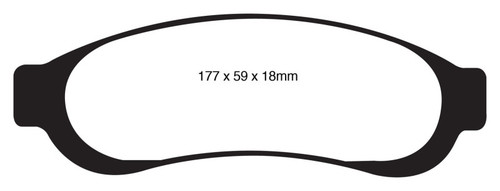 EBC DP41779R Yellowstuff Rear Brake Pads, Ford F350 (inc Super Duty) 5.4 DRW 2WD 2005-2007