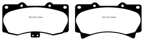 EBC DP41759R Yellowstuff Front Brake Pads, Hummer H3 3.5 2005-2007