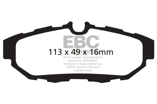 EBC DP21870 Greenstuff 2000 Rear Brake Pads, Ford Mustang 3.7 2010-2014