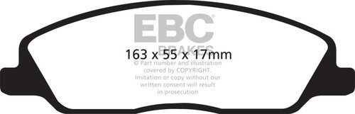 EBC DP31869C Redstuff Ceramic Front Brake Pads, Ford Mustang 3.7 2010-2014