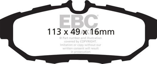 EBC DP31870C Redstuff Ceramic Rear Brake Pads, Ford Mustang 3.7 2010-2014