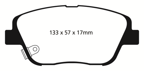 EBC DP41864R Yellowstuff Front Brake Pads, Hyundai Sonata 2.0 Turbo 2010-2014