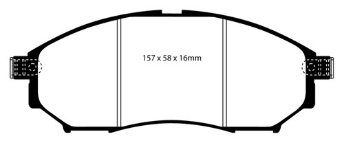 EBC 05-08 Infiniti G35 3.5 2WD Bluestuff Front Brake Pads