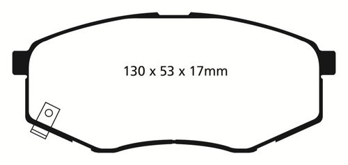 EBC DP21866 Greenstuff 2000 Front Brake Pads, Hyundai Tucson 2.0 FWD 2010-2015