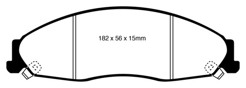 EBC DP31841C Redstuff Ceramic Front Brake Pads, Pontiac Grand Prix 5.3 2005-2008