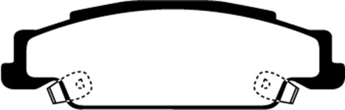 EBC DP31646/2C Redstuff Ceramic Rear Brake Pads, Pontiac Grand Prix 5.3 2005-2008