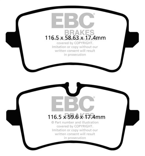 EBC DP32082C Redstuff Ceramic Rear Brake Pads, Audi A6 2.0 Turbo 2011