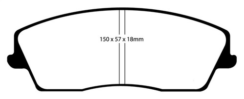 EBC DP31723C Redstuff Ceramic Front Brake Pads, Chrysler 300 2.7 2005-2009