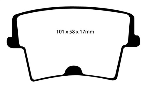 EBC DP31722C Redstuff Ceramic Rear Brake Pads, Chrysler 300 2.7 2005-2009
