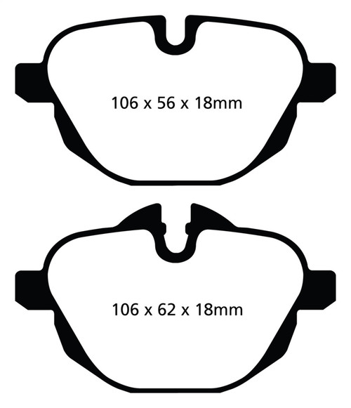 EBC DP22047 Greenstuff 2000 Rear Brake Pads, BMW X3 2.0 Turbo (F25) 2011+