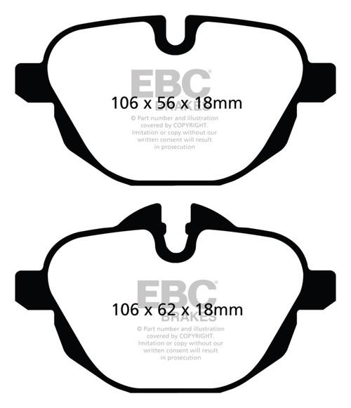 EBC DP32047C Redstuff Ceramic Rear Brake Pads, BMW X3 2.0 Turbo (F25) 2011+