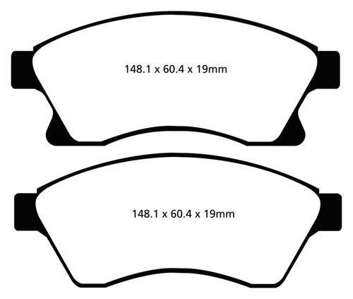 EBC DP22065 Greenstuff 2000 Front Brake Pads, Chevrolet Cruze 1.4 Turbo (10.9 inch front rotor) 2011+