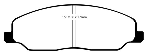 EBC DP51740NDX Bluestuff Front Brake Pads, Ford Mustang 4.0 2005-2010