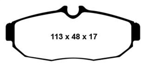 EBC DP31741C Redstuff Ceramic Rear Brake Pads, Ford Mustang 4.0 2005-2010
