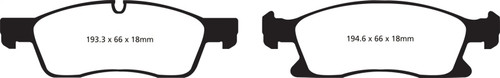 EBC DP41871R Yellowstuff Front Brake Pads, Dodge Durango 3.6 2011+