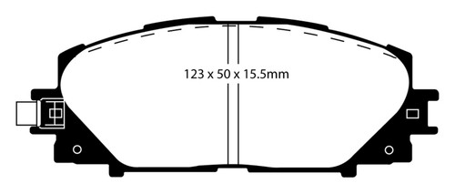 EBC DP21817/2 Greenstuff 2000 Front Brake Pads, Lexus CT200h 1.8 Hybrid 2011+