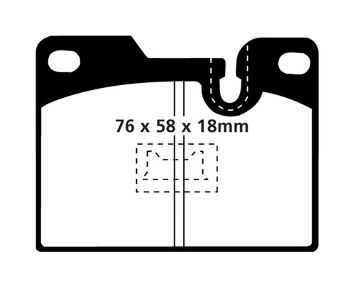 EBC DP4346R Yellowstuff Rear Brake Pads, Porsche 924 2.0 Turbo 1979-1988