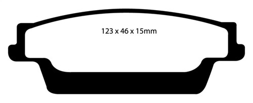 EBC DP41693R Yellowstuff Rear Brake Pads, Cadillac CTS 2.8 (Sports Suspension) 2006-2007