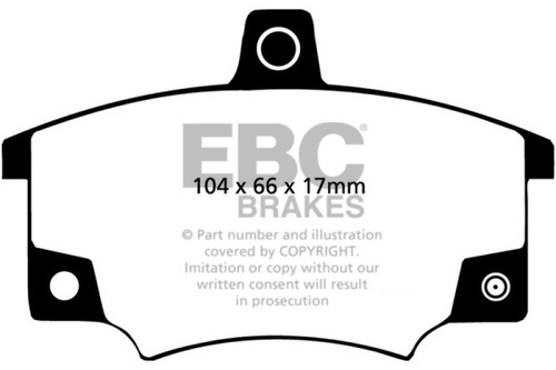 EBC DP2420/2 Greenstuff 2000 Front Brake Pads, Fiat 124 Spider 2 1983