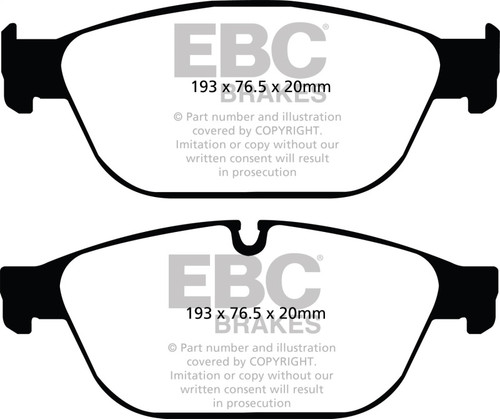 EBC DP42087R Yellowstuff Front Brake Pads, Audi A8 Quattro 3.0 Supercharged 2011-2012