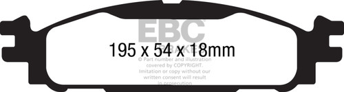 EBC DP21873 Greenstuff 2000 Front Brake Pads, Ford Flex 3.5 2011-2012