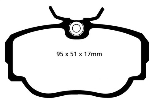 EBC DP4779R Yellowstuff Front Brake Pads, BMW 318 1.8 (E30) 1983-1985