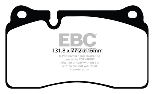 EBC DP42070R Yellowstuff Front Brake Pads, Audi TT RS 2.5 Turbo 2011-2014