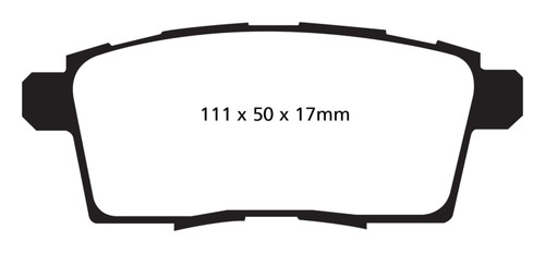 EBC DP31795C Redstuff Ceramic Rear Brake Pads, Ford Edge 3.5 2WD 2006-2008