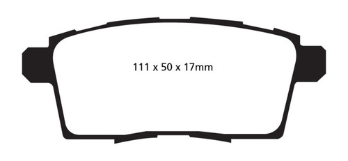EBC DP41795R Yellowstuff Rear Brake Pads, Ford Edge 3.5 2WD 2006-2008