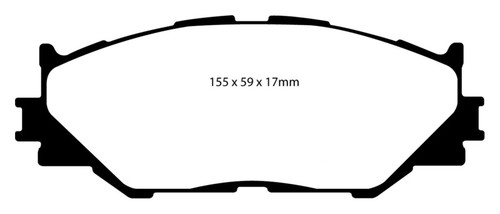 EBC DP31772C Redstuff Ceramic Front Brake Pads, Lexus IS250 2.5 2006-2008