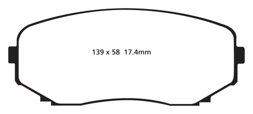 EBC DP31794C Redstuff Ceramic Front Brake Pads, Ford Edge 2.0 Turbo 2011-2014