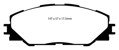 EBC DP61792 Greenstuff 6000 Elite Front Brake Pads, Toyota RAV 4 2.4 (3rd Row Seats) 2006-2008