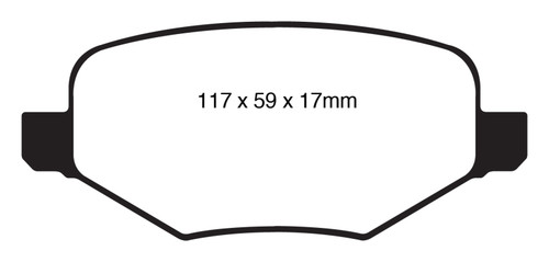 EBC DP41826R Yellowstuff Rear Brake Pads, Ford Edge 2.0 Turbo 2011-2014