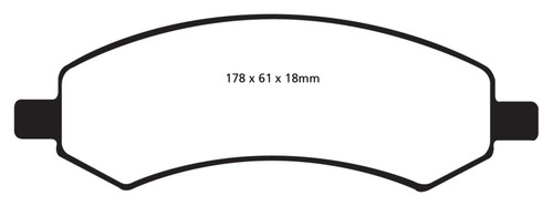 EBC DP41738R Yellowstuff Front Brake Pads, Chrysler Aspen 4.7 2006-2009