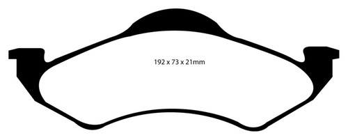 EBC DP41318R Yellowstuff Front Brake Pads, Dodge Dakota 2WD 2.5 2000-2002
