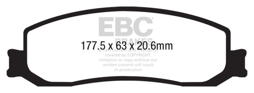 EBC DP63001 Greenstuff 6000 Elite Front Brake Pads, Ford F350 (inc Super Duty) 6.2 DRW 2WD 2012