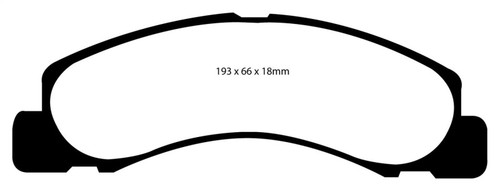 EBC DP41308R Yellowstuff Front Brake Pads, Ford Excursion 5.4 2WD 2000-2002