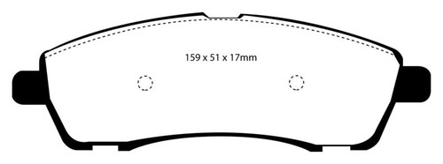EBC DP41603R Yellowstuff Rear Brake Pads, Ford Excursion 5.4 2WD 2000-2002