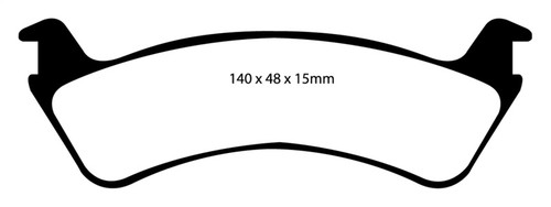 EBC DP61130 Greenstuff 6000 Elite Rear Brake Pads, Ford Explorer Sport 4.0 2WD (Phenolic Pistons) 2000-2002
