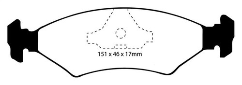 EBC DP4415R Yellowstuff Rear Brake Pads, Ferrari 328 3.2 1985-1989