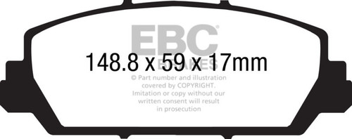 EBC DP21896 Greenstuff 2000 Front Brake Pads, Acura RDX 3.5 2012+