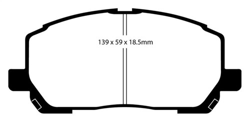 EBC DP61634 Greenstuff 6000 Elite Front Brake Pads, Toyota Highlander 2.4 2WD 2000-2003