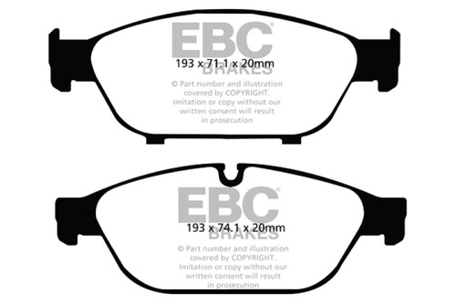 EBC DP22086 Greenstuff 2000 Front Brake Pads, Audi A6 Quattro 3.0 Supercharged 2012+
