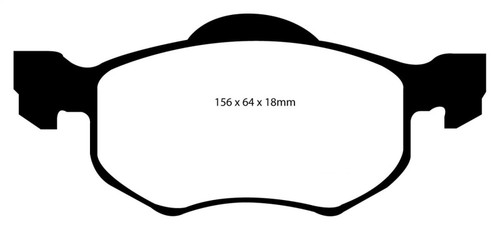 EBC DP41616R Yellowstuff Front Brake Pads, Ford Escape 2.0 2000-2004