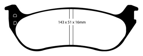 EBC DP61805 Greenstuff 6000 Elite Rear Brake Pads, Ford Explorer 4.0 2WD 2006-2010
