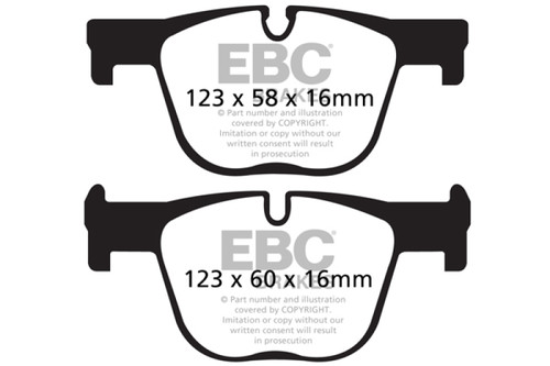 EBC DP22131 Greenstuff 2000 Rear Brake Pads, BMW ActiveHybrid 3 3.0 Turbo 2012+